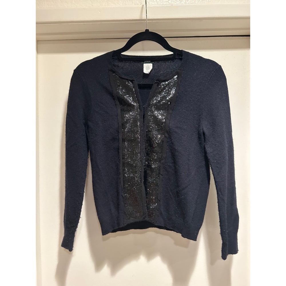 3/$10! Sequin Navy Cardigan